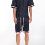 MESH SLEEVE TAPE ATHLETIC TSHIRT