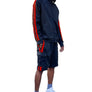 Two Stripe Cargo Pocket Track Jacket Short Suit