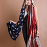 American Flag Knit Blanket Scarf - Oversized