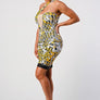 ANIMAL PRINTED BANDAGE DRESS