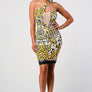 ANIMAL PRINTED BANDAGE DRESS