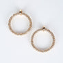 TRENDY RHINESTONE HOOP EARRINGS