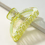 Iridescent crescent shape big claw hair clip