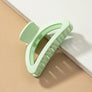 Iridescent crescent shape big claw hair clip