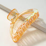 Iridescent crescent shape big claw hair clip