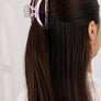 Iridescent crescent shape big claw hair clip