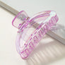 Iridescent crescent shape big claw hair clip