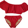 KIDS RUFFLE TWO PIECE BATHING SUIT