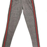 KIDS STRIPE SIDE PLAID LEGGINGS