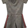 KIDS PLAID STRIPE SIDE ROMPER