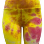KIDS HIGH WAISTED TIE DYE COTTON BIKER SHORTS
