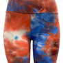 KIDS HIGH WAISTED TIE DYE COTTON BIKER SHORTS