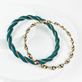 TWISTED LEATHER BANGLE BRACELET