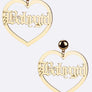 BABY GIRL Acrylic Heart Drop Earrings