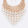 Statement Glass Bib Necklace Set