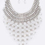 Statement Glass Bib Necklace Set