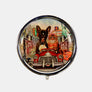 Nicole Lee USA Print Metallic Circular Small Pill Case