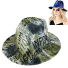 Diona J Tie Dye Graffiti Wide Brim Felt Fedora Hat