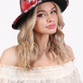 Diona J Tie Dye Graffiti Wide Brim Felt Fedora Hat
