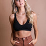 Seamless Front Lace Racerback Bralette