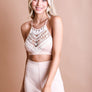 Crochet Lace High Neck Bralette