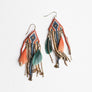 Mixed Bead Feather Chain Boho Earrings