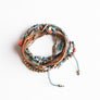 Turquoise Stackable Suede Bracelet With Beads