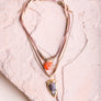 Carnelian & Brown Agate Suede Layered Necklace