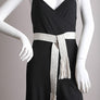Woven Aztec Waist Tie Belt w/ Frayed Trim