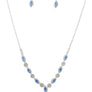 Oblong with Flower Circle Combination Necklace set