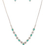 Oblong with Flower Circle Combination Necklace set