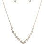 Oblong with Flower Circle Combination Necklace set