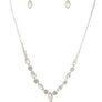 Oblong with Flower Circle Combination Necklace set