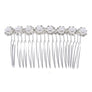 Sunflower Rhinestone Pearls String Comb
