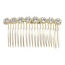 Sunflower Rhinestone Pearls String Comb
