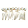 Sunflower Rhinestone Pearls String Comb