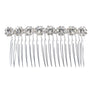 Sunflower Rhinestone Pearls String Comb