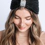 WINTER RHINESTONE KNITTED HEAD BAND