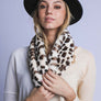 FAUX FUR LEOPARD SHORT SCARF