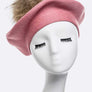 Genuine Fur Pom Cashmere Beret