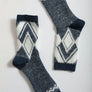 Faux Mohair Diamond Pattern Socks