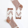 Faux Mohair Diamond Pattern Socks