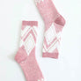 Faux Mohair Diamond Pattern Socks