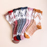 Faux Mohair Diamond Pattern Socks