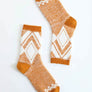 Faux Mohair Diamond Pattern Socks