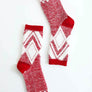 Faux Mohair Diamond Pattern Socks