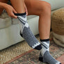 Faux Mohair Diamond Pattern Socks
