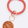 Stone Basketball Key Chain Bracelet