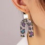 Animal print arch drop earrings
