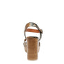 RAG&CO CHYPRE HIGH HEELED BLOCK SANDAL IN TAN